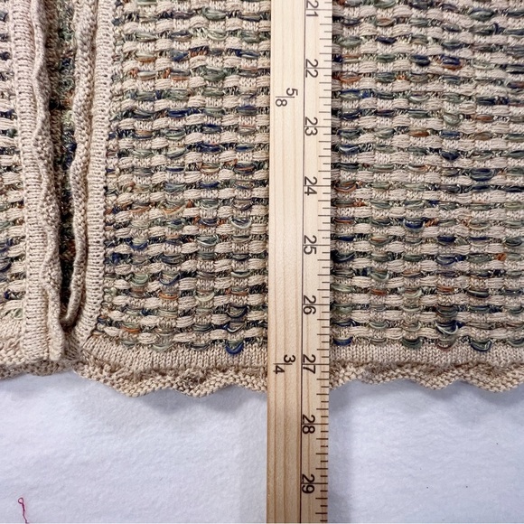 Alfred Dunner Dressy Open Cardigan Gold Metallic Sweater Long Sleeve Size XL - Picture 6 of 10